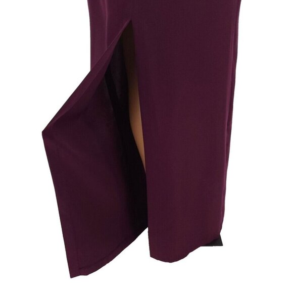 Sachin & Babi Ginny Crystal-trimmed Crepe Gown Size 4 Plum $695 - Picture 9 of 14